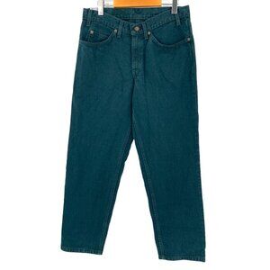 Vintage 90s Levi's 550 Mens Jeans Husky Green 33x28 Relaxed Orange Tab